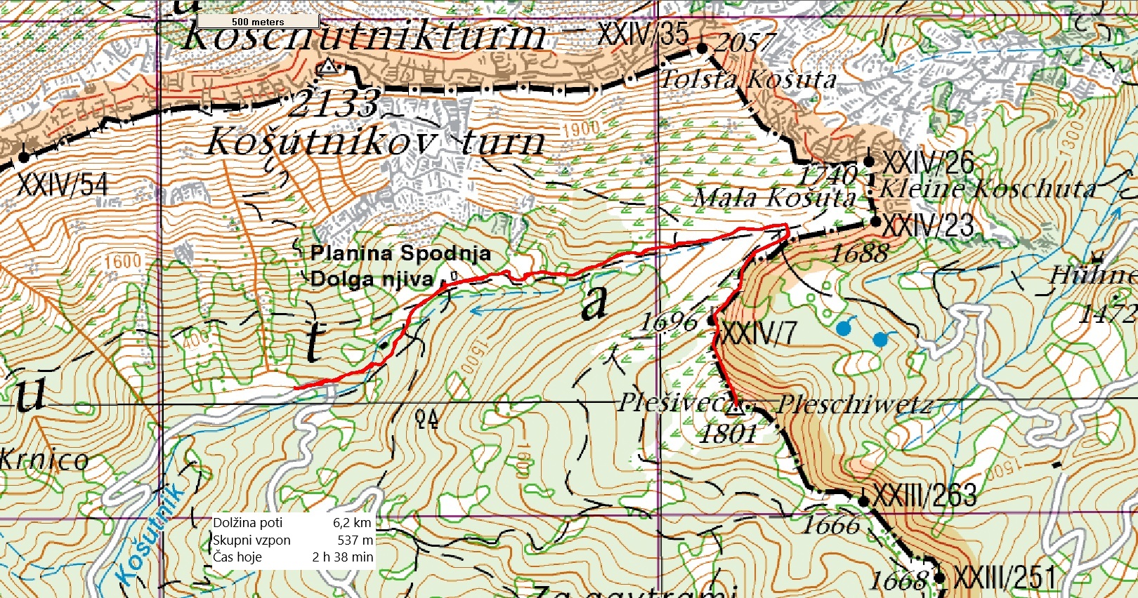 GPS izris poti